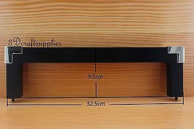 

black wooden purse frame 12 3/4 inch x 3 1/2 inch (purse making supplies) M24