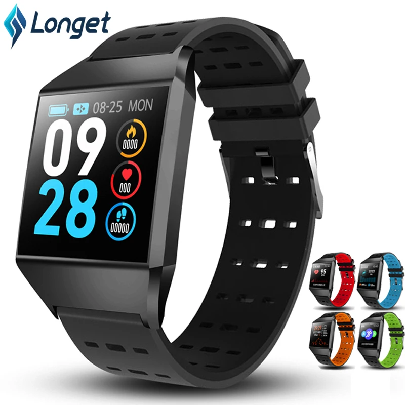 

Longet Newest Smart Watch W1C Sleep Monitor Heart Rate Monitor Smart Band Waterproof Call Reminder Sport for iOS pk fitbits