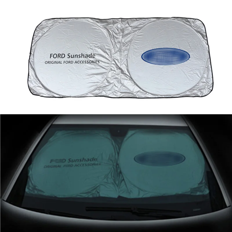 

Car Front Windshield Sunshade Sun Shade Cover Sticker For Ford Fusion Focus 2 3 Mk2 Mk3 Fiesta Mondeo Mk4 Mk7 Ranger Taurus Kuga