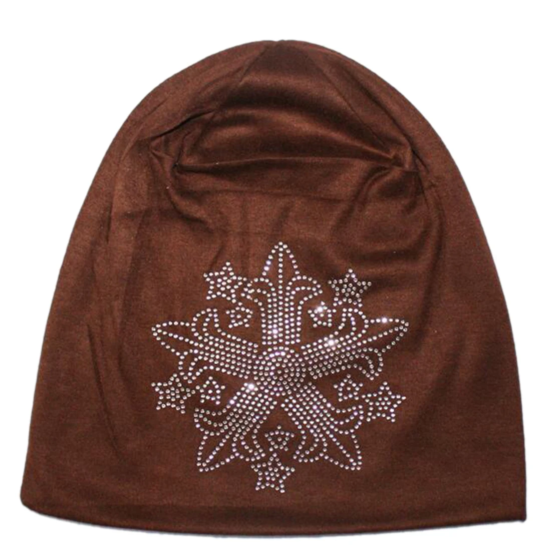 

Top Sale Women Turban Beanies Cap Diamond Flower Hat Slouchy Beanie Hip Hop Hat Headdress