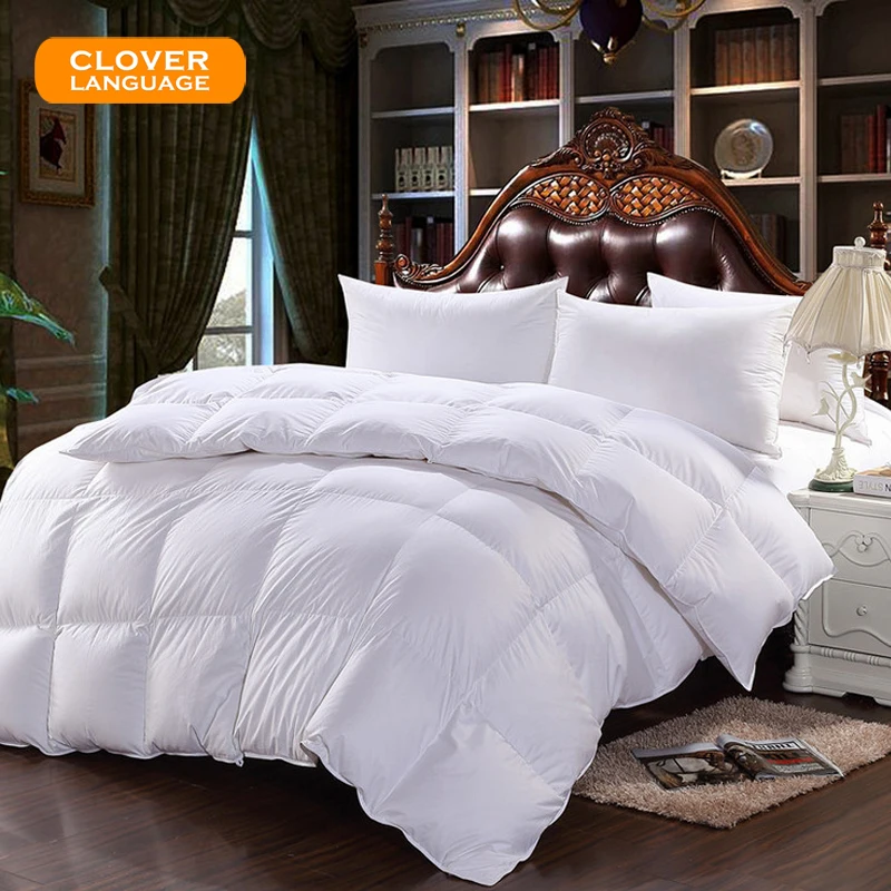 Thicker Winter Duvet 95 White Goose Down Filling Quilted Quilt Bedding