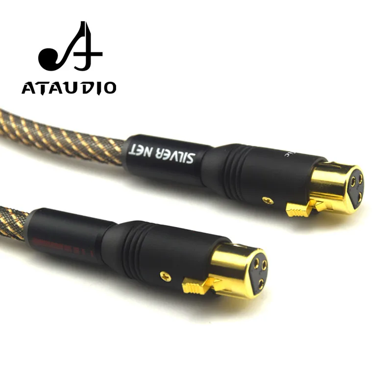 Кабель ATAUDIO Hifi XLR Мама папа RCA Hi end посеребренный кабель 2XLR 2RCA с позолоченными