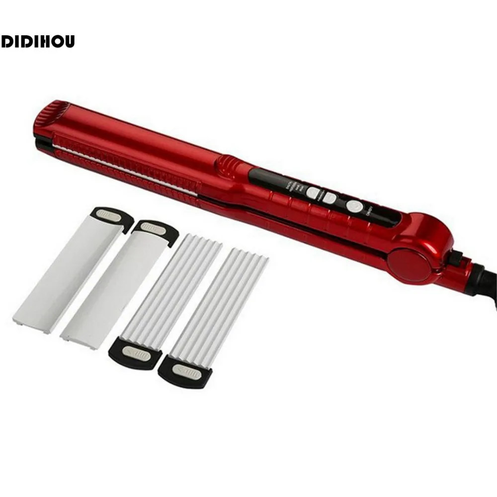 DIDIHOU 3 в 1 выпрямитель для волос Керамика ЖК-дисплей Дисплей Flat Iron Styling Инструмент Профессиональный Выпрямитель для волос утюги для сухой