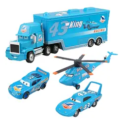 4 шт. disney Pixar Cars 2 Молния Маккуин король самолета Мак дядя трек 1:55 Diecast металлического сплава Modle подарки детские игрушки