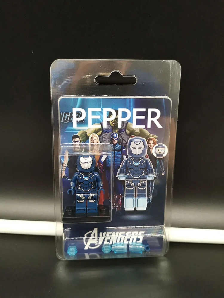 

Single Sale Compatible LegoINGlys Super Heroes Avengers 4 Figure Endgame Pepper Bricks Building Blocks Toys For Children Gift