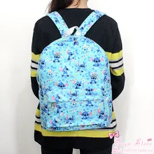 Дисней Стич мультфильм детский рюкзак сумка для школы холст tote Досуг средняя школа Студенческая сумка мода путешествия