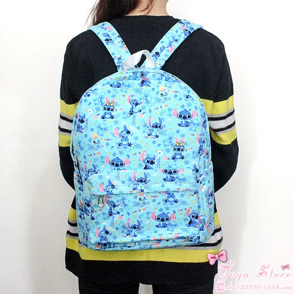 Детский Школьный рюкзак Disney Stitch модная дорожная сумка тоут для учеников средней