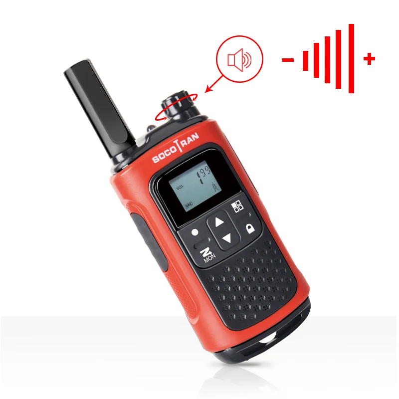 1 пара беслицензионных Walkie Talkies FRS/GMRS Long Range ham радио аккумуляторная батарея Socotran T80 0,5 W 22CH VOX ЖК-фонарик