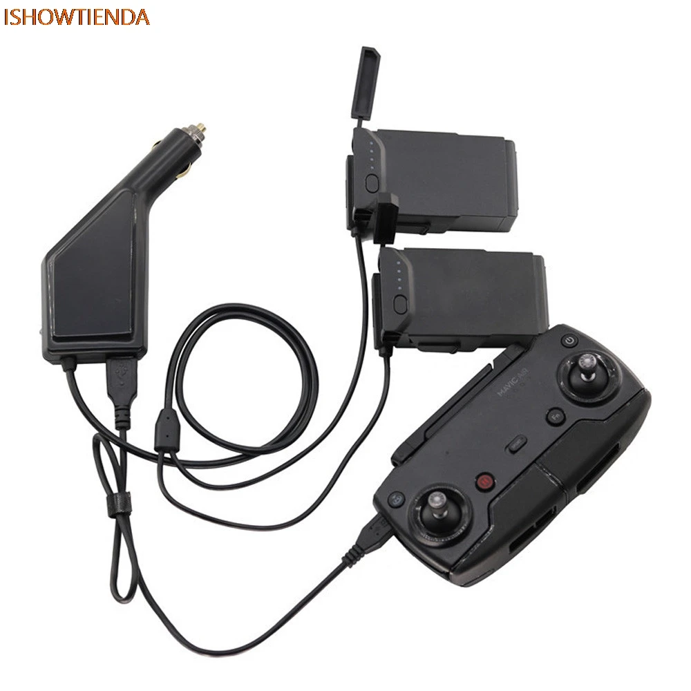 3in1 Car Charger Adapter For DJI Mavic Air Drone Remote Control & Battery Charging Hub Pro