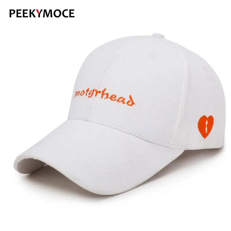 

Peekymoce White Baseball Cap Men Snapback Cotton Baseball Caps Aldut Love Casual Embroider Retro Women Hats Bone Letter Male Cap