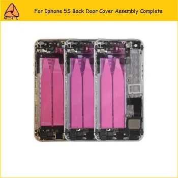 

10Pcs/lot Tested Parts For iphone 5s Back housing Cover complete Battery Cover assembly for iphone 5s Custom IMEi Flex Cable