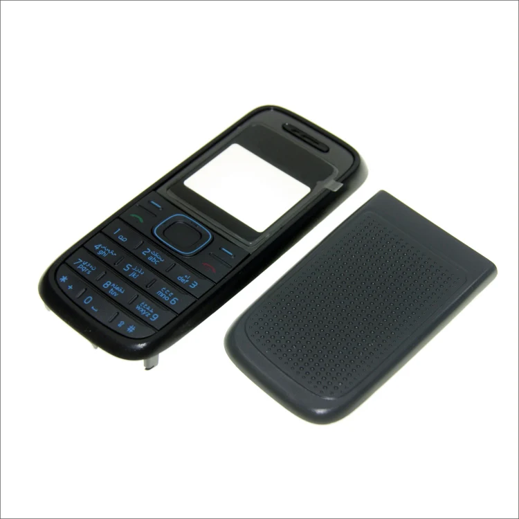 Полная передняя крышка RM 1208 клавиатура для Nokia 1208 батарея задняя крышка высокое качество корпус+ клавиатура