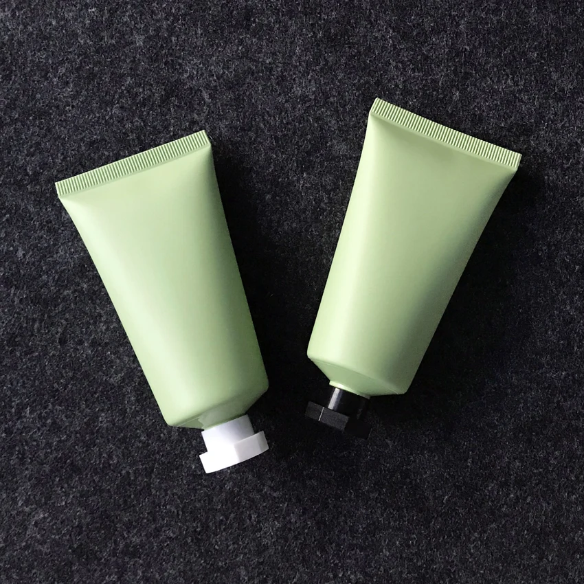 30pcs 50g green Plastic Soft Bottle Cosmetics Facial Cleanser Cream