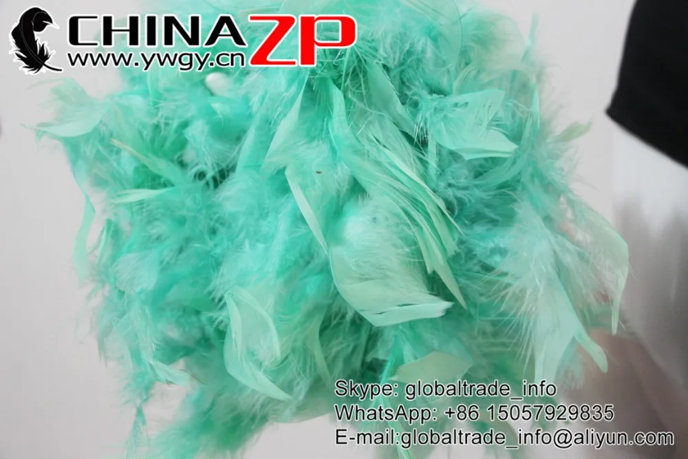 3 mint green wholesale 40g turkey feather boas (1)