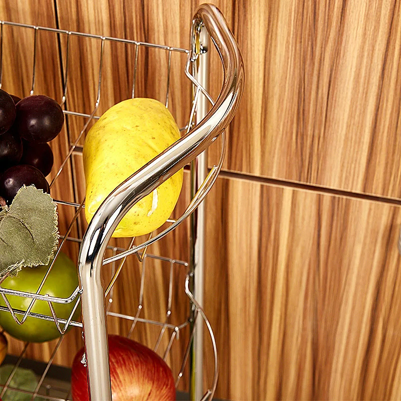 Smartlife многофункциональная трехслойная кухонная стойка, шкив, Мобильная тележка, ванная комната, стеллаж для хранения, овощной стеллаж