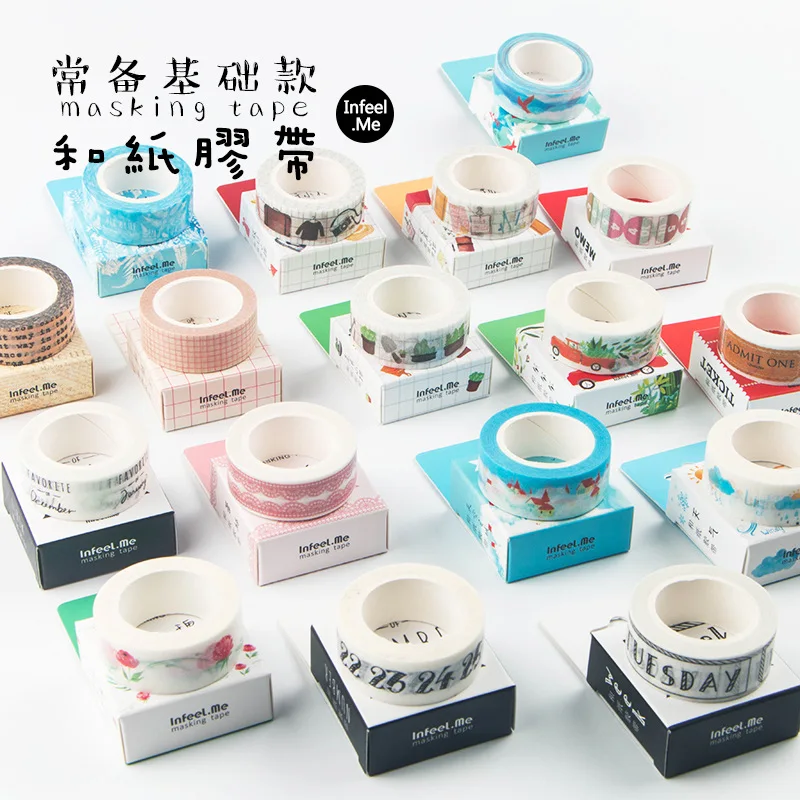 

1.5cm Wide Fresh Japanese-style Paper Decorative Masking Tape DIY Washi Tape School Office Supply