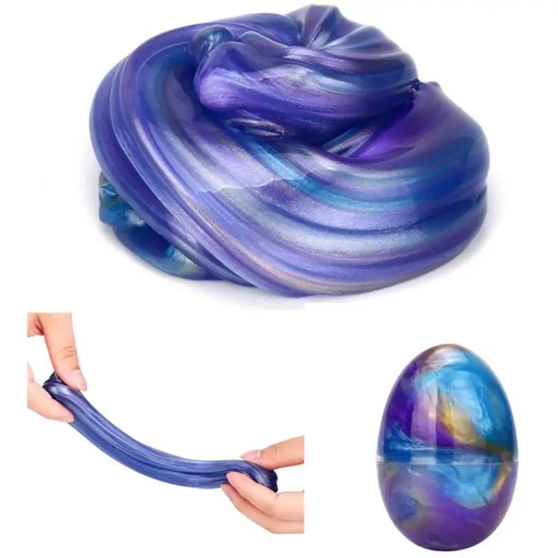 Colorful Egg Soft Slime AntiStress Toy Mix Color Crystal Plasticine Mud Putty Sludge Toys For Children DIY Clay Educational Toys