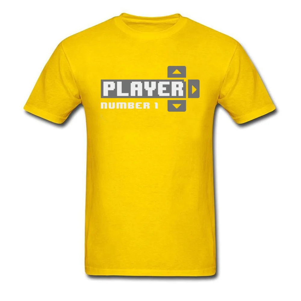 Player Number 1 All Cotton Tops T Shirt for Men Leisure T Shirt 3D Printed Prevailing O-Neck Tops Shirt Short Sleeve Player Number 1 yellow