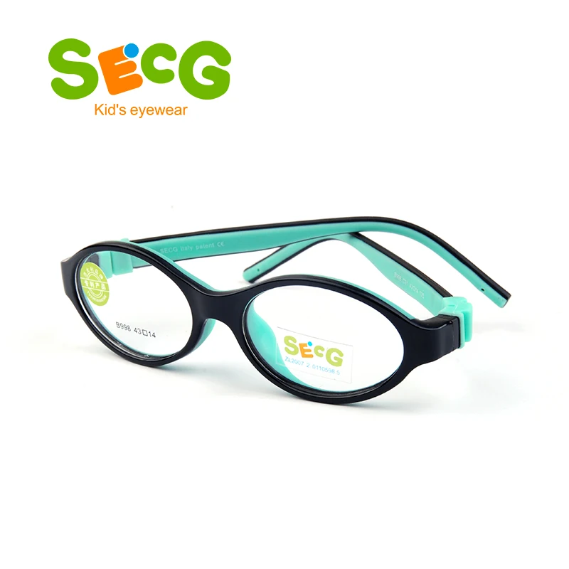 

SECG Round Cute Kids Glasses Frame Optical Myopia Soft Flexible Detachable Transparent Children Glasses Spectacles Silicone