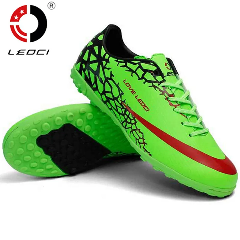 LEOCI zapatos de fútbol para hombre zapatillas deportivas de interior botas de fútbol botas de futbol chuteiras niños adultos TF/FG zapatillas deportivas