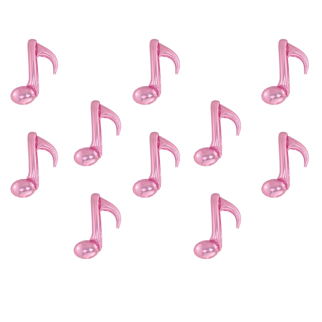 10 Pieces Novelty Single Musical Note Foil Balloon Concert Wedding Party Prom Decorations