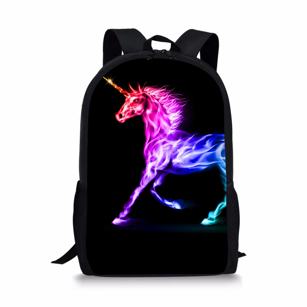 Индивидуальные Единорог школьная сумка рюкзак для девочек мальчиков ортопедический школьный рюкзак рюкзаки детская раскраска пенал Единорог Print9 - Цвет: LMLY0101C