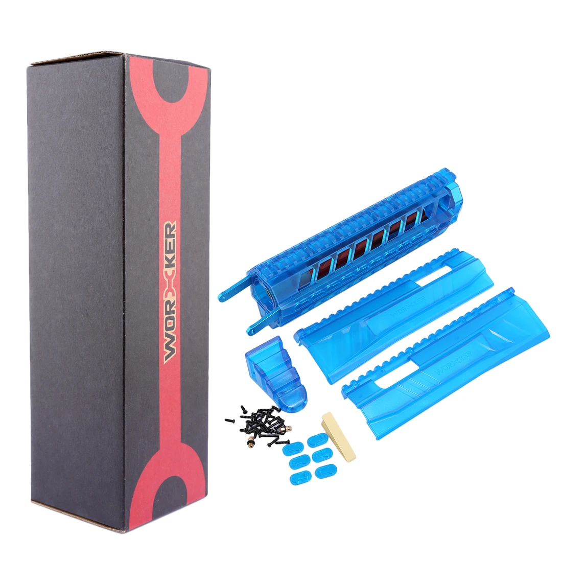 

Worker Modified Integrated Built-in Front Pull-down Kit for Nerf Retaliator - Transparent Blue