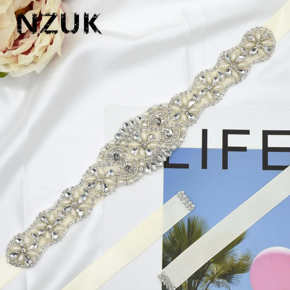 Bridal Sash Belts Women’s Rhinestone Wedding Dress Belt Handmade