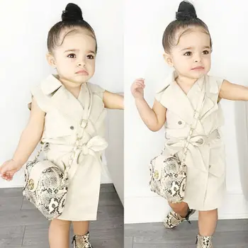 

Pudcoco 2019 Summer Kids Baby Girls Trench Coat Winter Jacket Windbreaker Outerwear Clothes Toddler Novelty Fashion Clothing