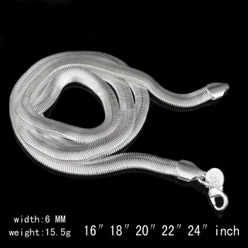 

10pcs Snake Chain Necklace Women Party Classic Silver Plated 16,18,20,22,24 inch Men Jewelry Torques Necklace
