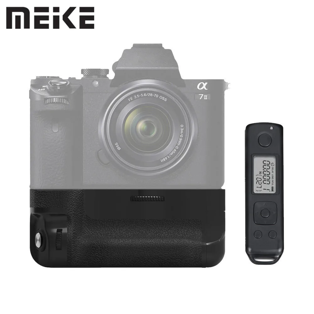 Meike MK-A7II Pro Встроенный 2,4g беспроводной контроль батарейный блок для sony A7 II A7R II как VG-C2EM с пультом дистанционного управления