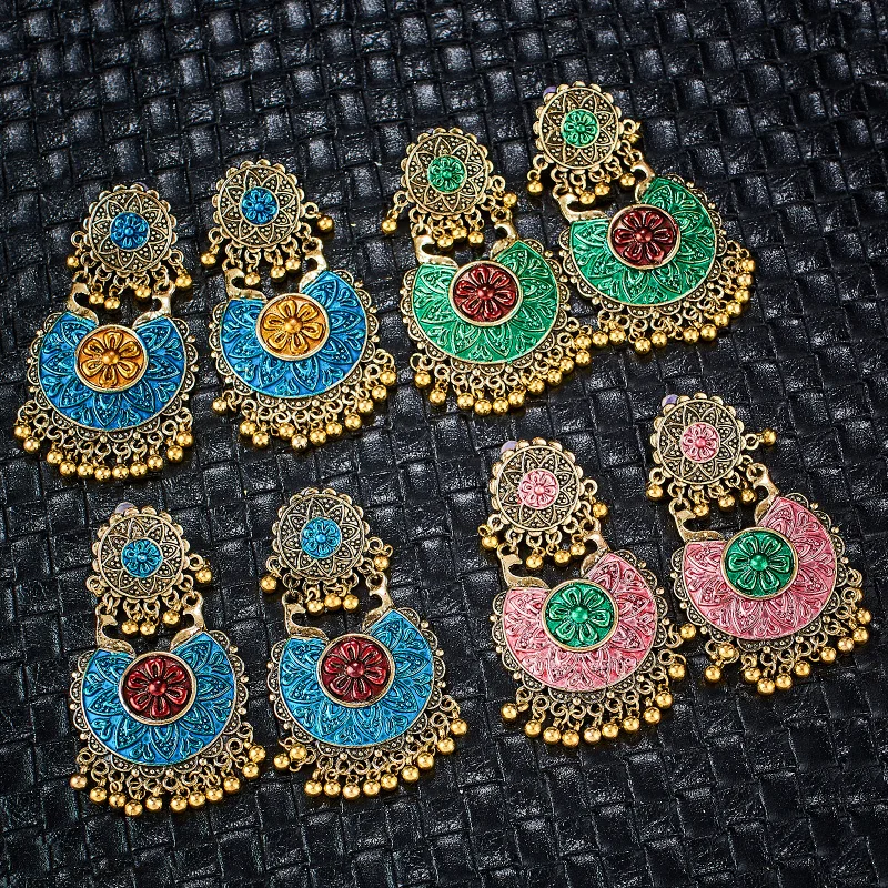 SHUANGR цыганские украшения индийские длинные маленькие серьги подвески Jhumka