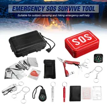 SOS аварийное снаряжение для выживания, оборудование для самопомощи, набор инструментов, коробка для кемпинга, походов, легкая Универсальная Портативная аптечка