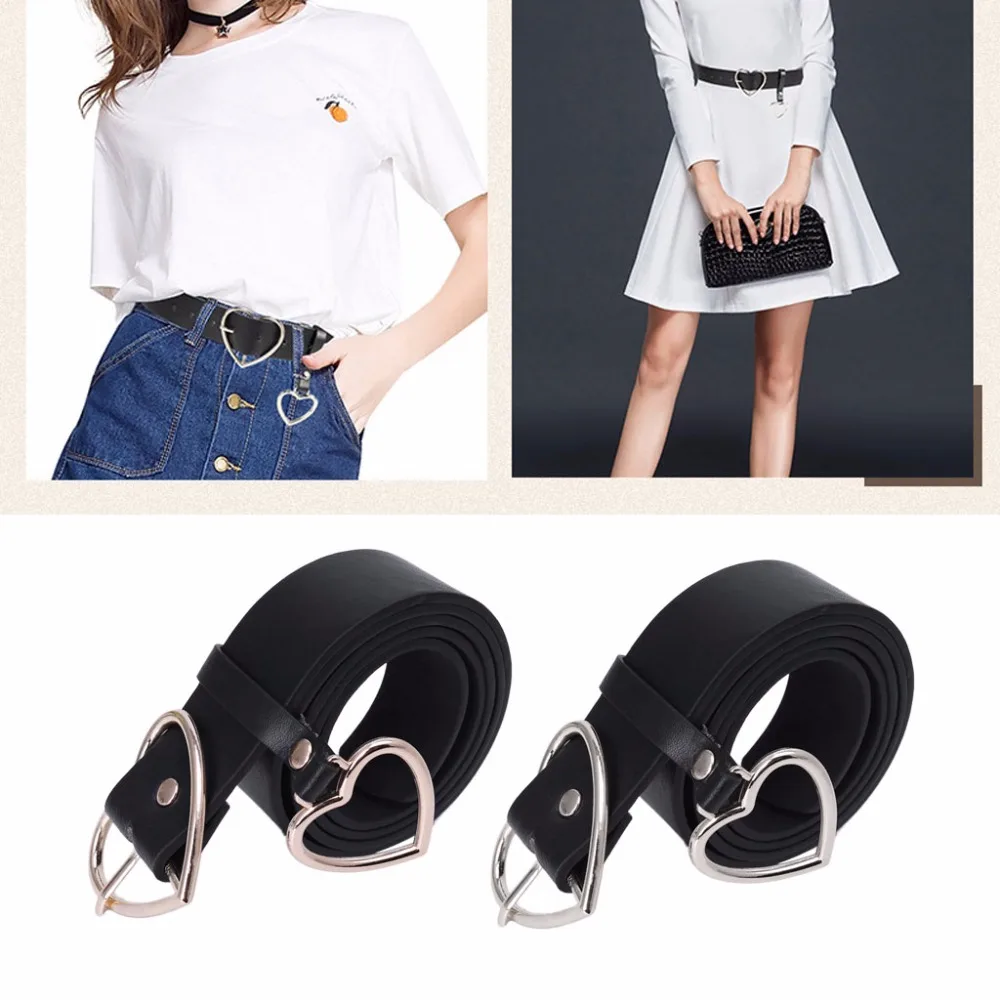 

PU Leather Belt for Women Metal Heart Corset Wedding Party Dress Harajuku Belt