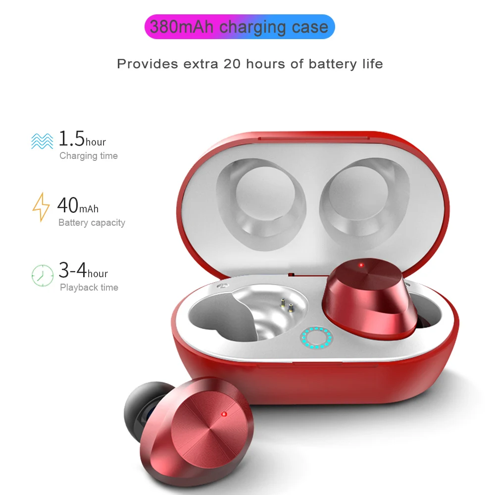 Беспроводные наушники LYMOC TWS9 Ture, Bluetooth наушники 5,0, сенсорное управление, 4D стерео звук, спортивные водонепроницаемые наушники с микрофоном для iPhone