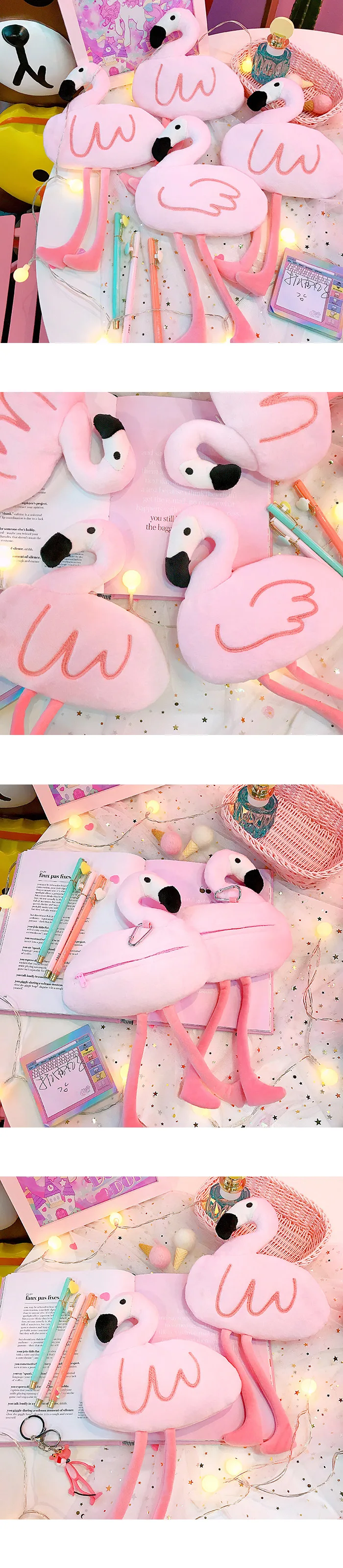 Coloffice kawaii stationary creative Flamingo pencil case&pencil bag students prizes gifts for children school office supplies