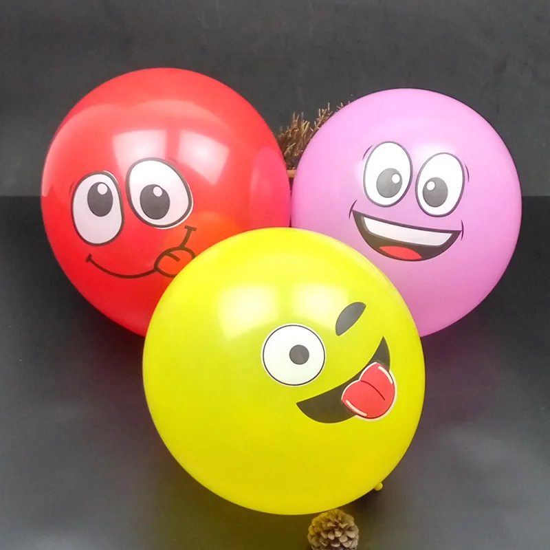 

100Pcs/Lot 12 inch Emoji Party Supplies Emoji Balloons Smiley Face Expression Party Balloons Event Smiley Balloon Party Wedding