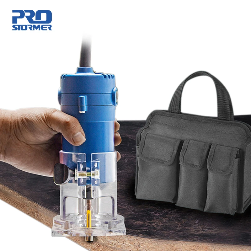 PROSTORMER Router Trimmer 500W Electric Laminate Edge Trimmer With Bag