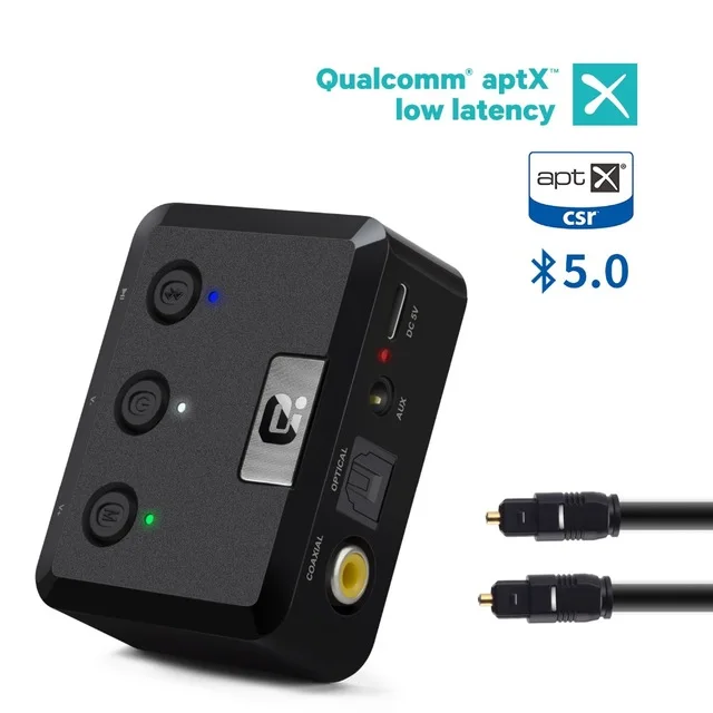 

MR235Pro Wireless Bluetooth 5.0 Audio Receiver APTX Optical,Coaxial & 3.5mm Aux Music Audio Adapter for Home Stereo Speakers