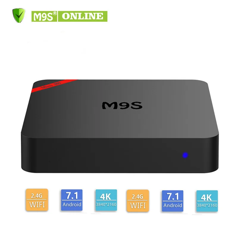 Мини M9S Android 7 1 ТВ приставка Amlogic S905W четырехъядерный 64 бит 2G 16GB 4K 1080P потоковое