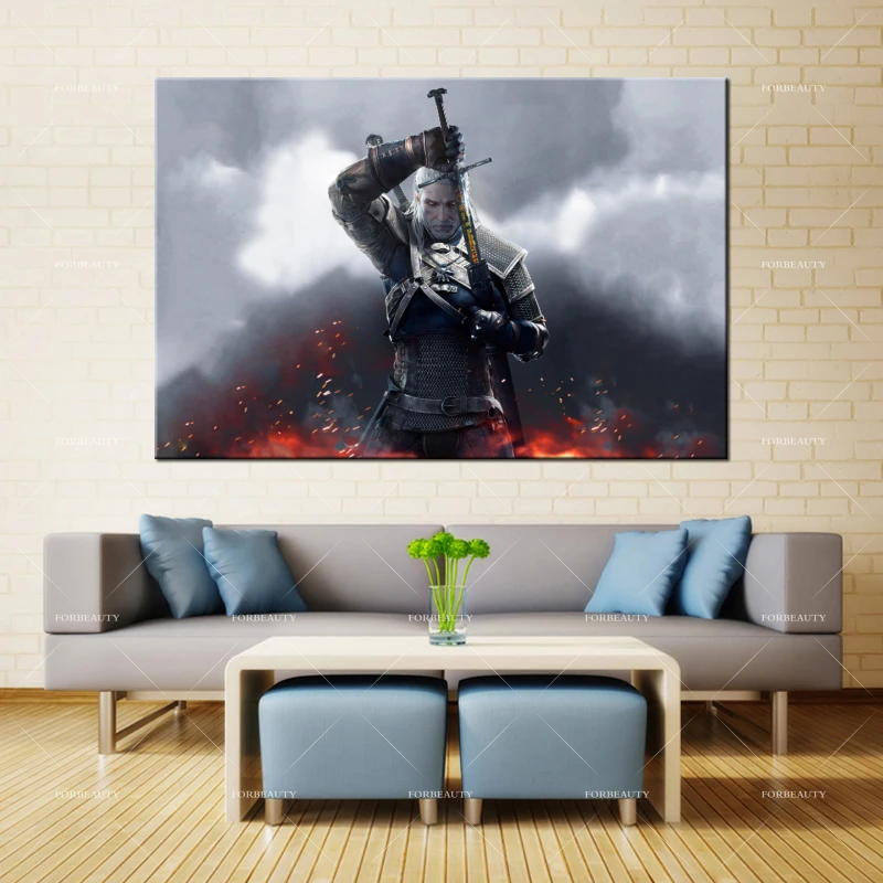 

Forbeauty Canvas Painting Wall Art Lthe_witcher_3_wild_hunt_sword_of_destiny Spray Printing Waterproof Ink Home Decor