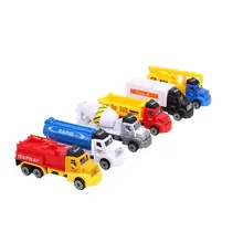 6 pçs/set Mini-diecasts Liga Brinquedos Do Carro Veículo De Construção De Plástico Brinquedos Modelo de Caminhão Carro Engenharia Artificial