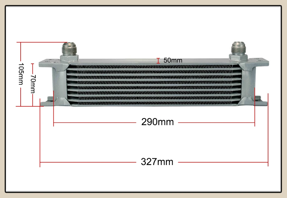LZONE-БРИТАНСКИЙ ТИП алюминиевый Универсальный Масляный радиатор коробки передач двигателя 9 строк серебристый, черный JR7009