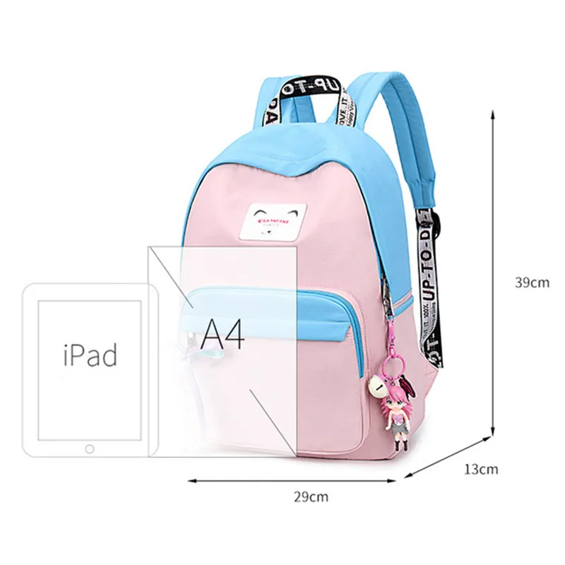 Tourya Модный водонепроницаемый Женский лоскутный рюкзак, школьные сумки для студентов, девочек, рюкзак для ноутбука, рюкзак для путешествий, рюкзак Mochila