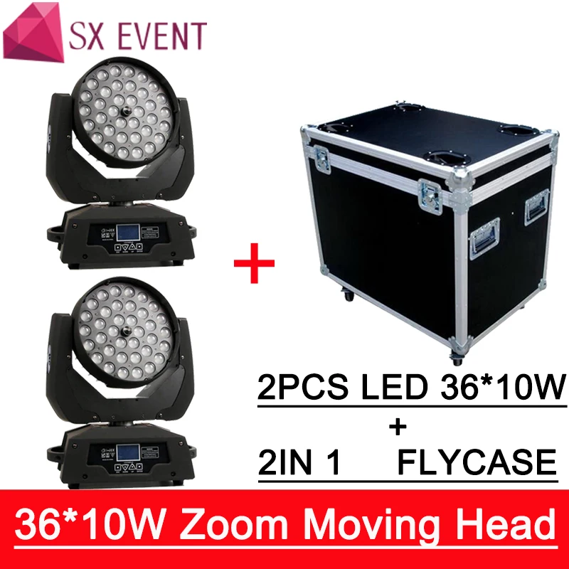 Светодиодный 36x10 W Zoom Moving Head большой сенсорный экран Новая высокая яркость 36*10 W RGBW 4в1 светодиодный Zoom Moving головной свет для сцены, для вечеринки, для диджеев