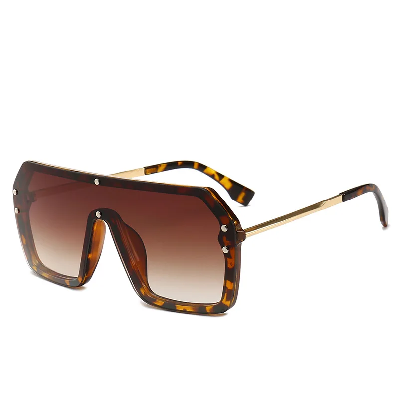 Retro One Piece Lens Square Sunglasses Women Flat Top Nail Decoration Red Shades Men Fashion Shield Style NX | Аксессуары для