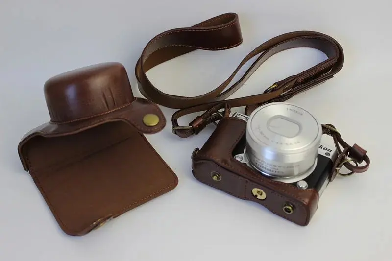 High grade Retro Vintage PU Leather Camera Case Bag For Nikon 1 J5, 1J5