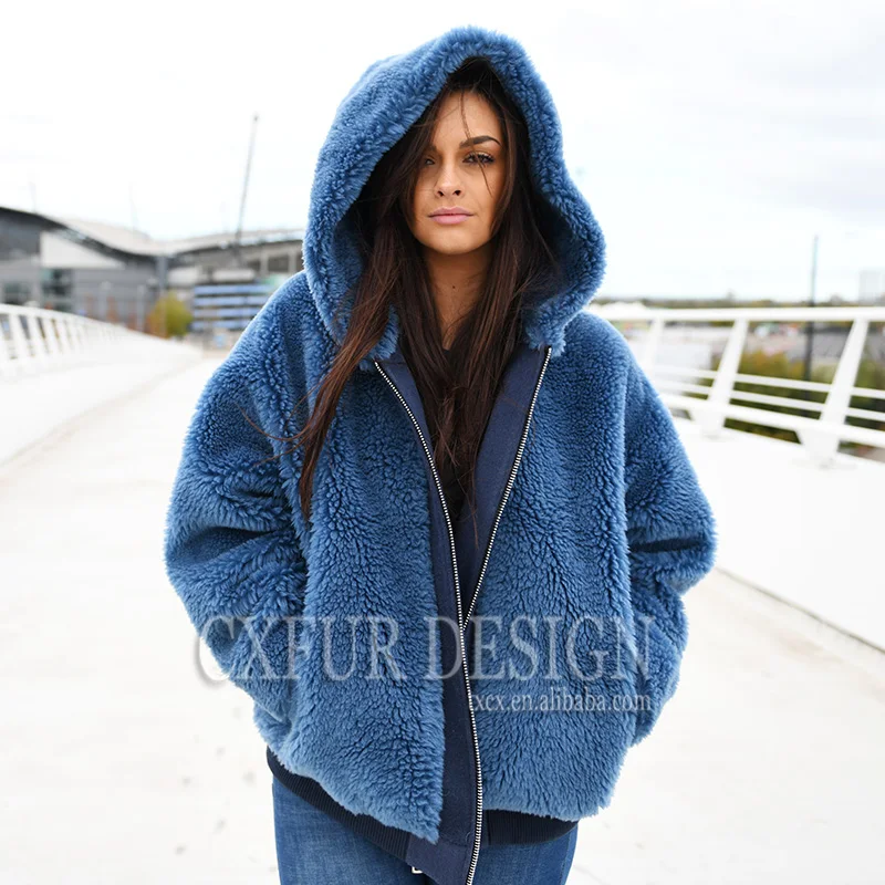 Cx G T 03 2018 Mulheres Moda Inverno Projeto Curto Casaco Com Capuz Casaco De Urso De Pelucia Tosquia De Ovelhas Jaquetas Basicas Aliexpress