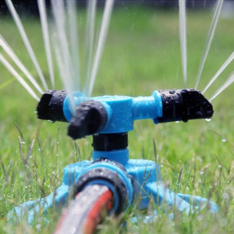 Lawn ABS Plastic 360° Water 3 Nozzle Sprinkler Garden Hose Irrigation Automatic Rotating Equipment Watering Garden Accessories