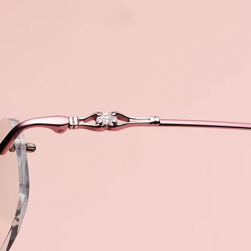 Linse Purple Retro Weitsichtigkeit Asphärische Hochwertige Randlose Brille Pale Rezept Kurzsichtigkeit F130 Brillen Legierung Frauen Optische 4zwnTpnqU
